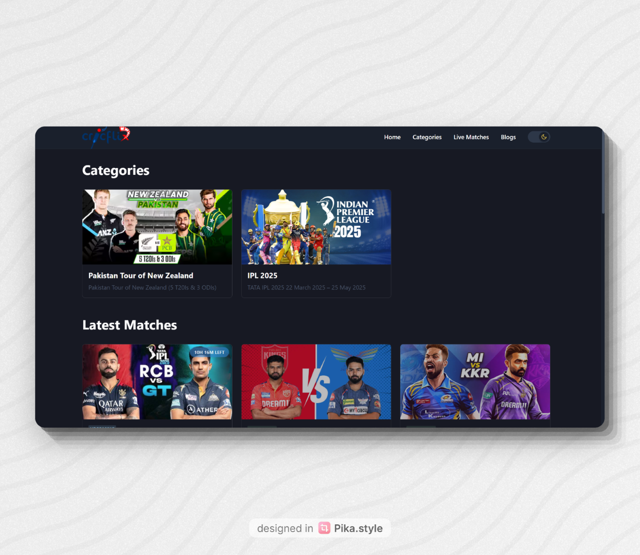 Crickflix - Live Cricket Streaming Platform